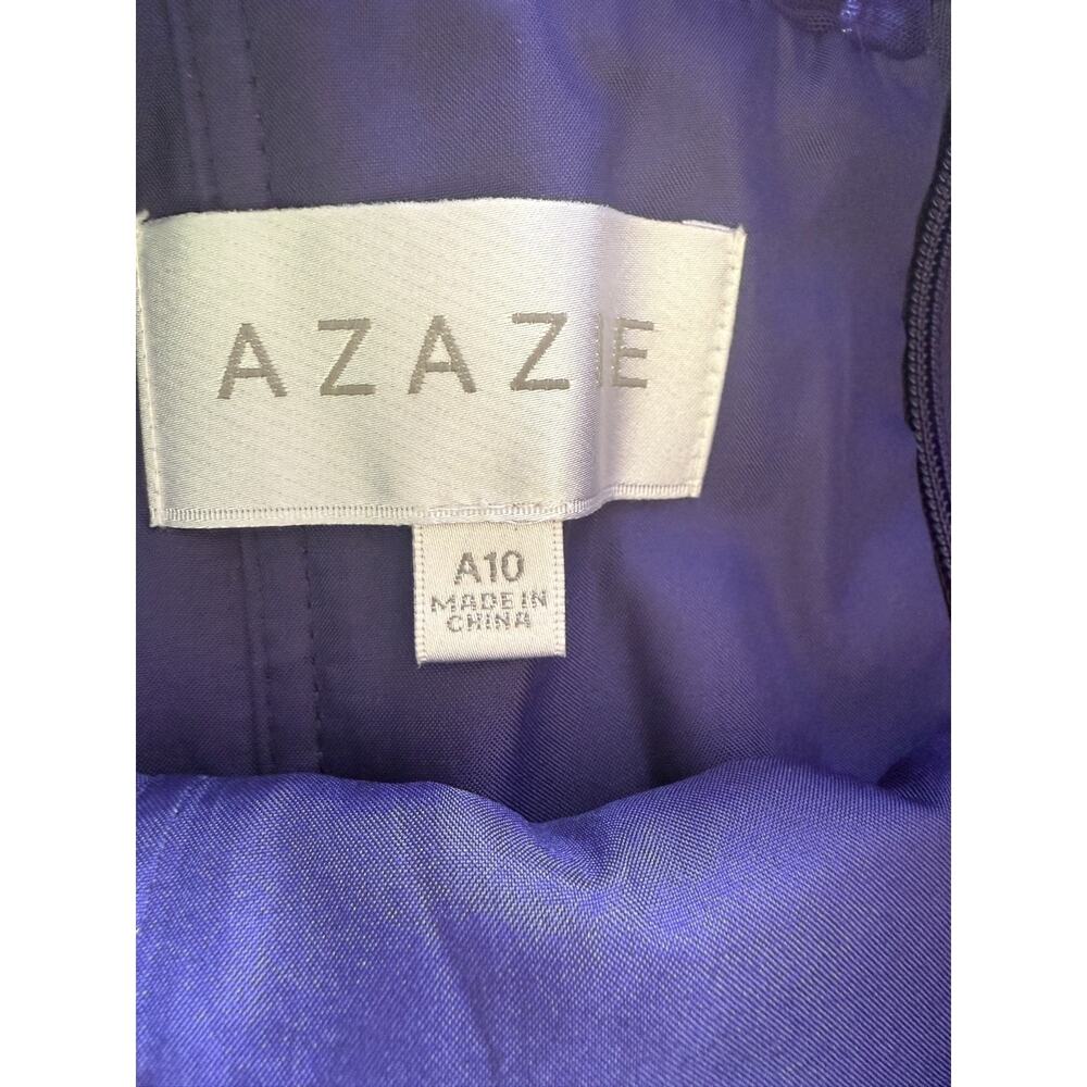 SKU3099 Azazie One-Shoulder Chiffon & Lace Bridesmaid Dress Gown Size A10 Grape)